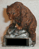 6 inch tall Bear school team mascot statue